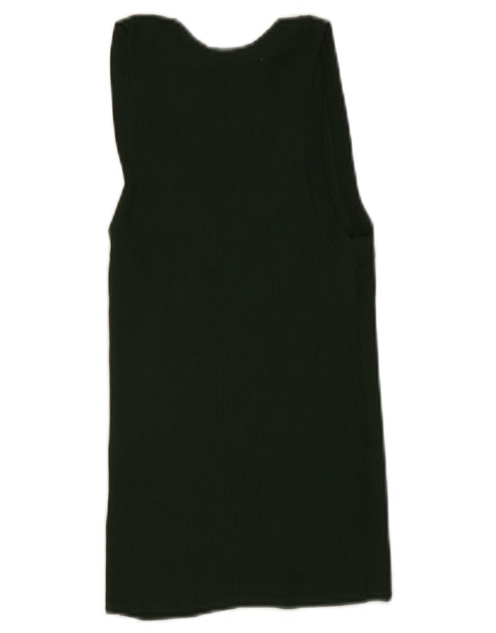 Zara femei Crop Vest Tank Top UK 8 Small Green