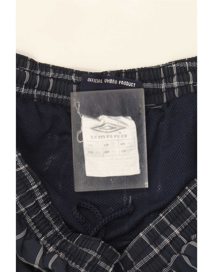 Pantaloni scurți de înot Umbro pentru bărbați 2XL, poliester cu carouri bleumarin