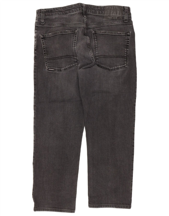 Blugi tăiați pentru bărbați Superdry W34 L24 bumbac negru