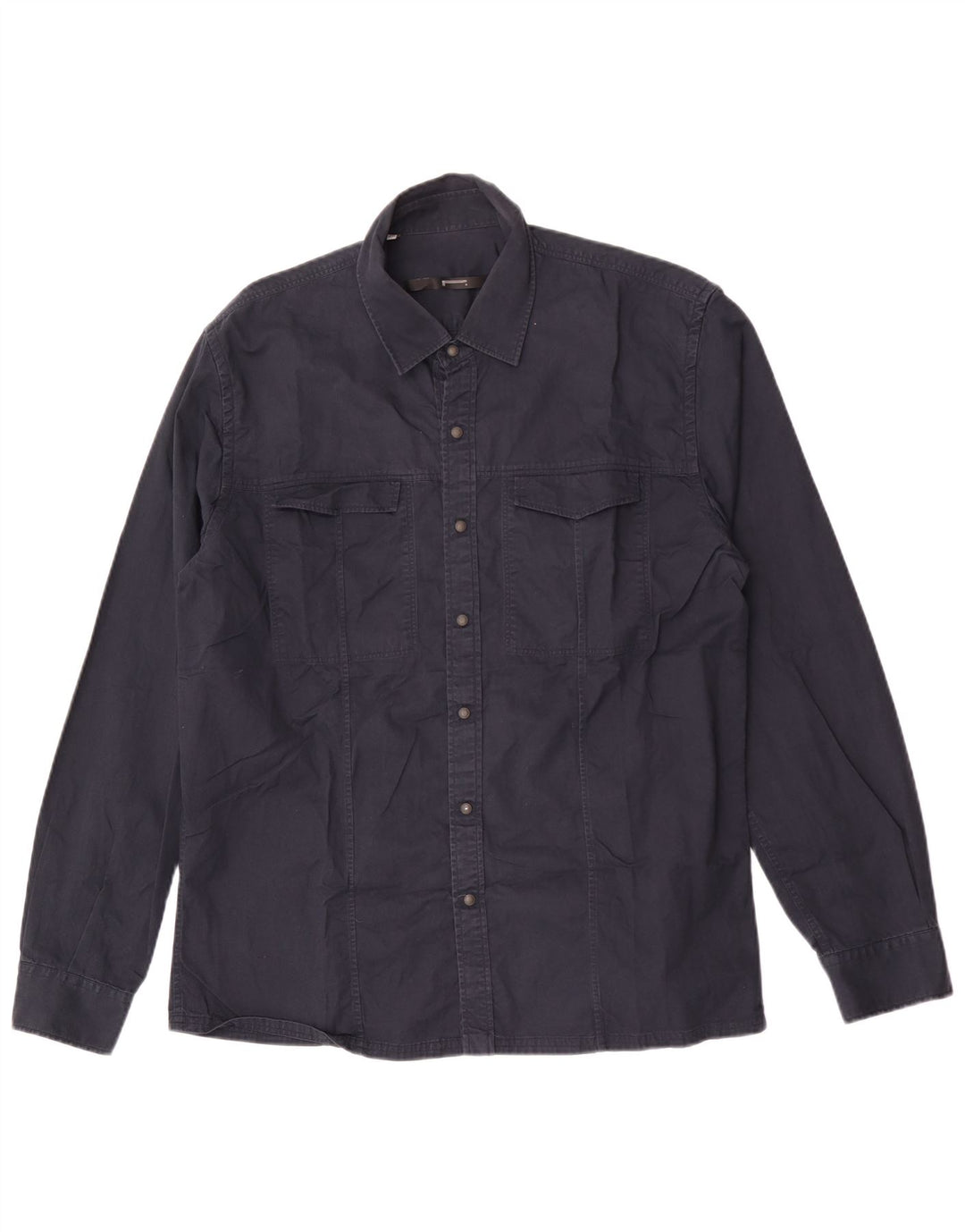Cămașă Western pentru bărbați, 2XL, bumbac bleumarin