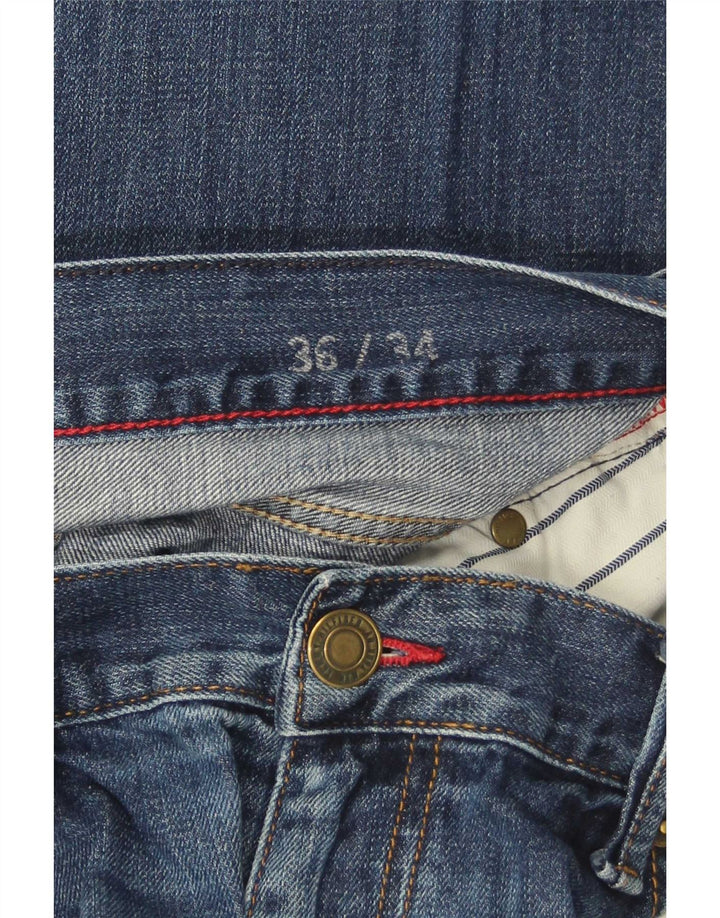Blugi drepți obișnuiți pentru bărbați Tommy Hilfiger L36 L34 Bumbac albastru