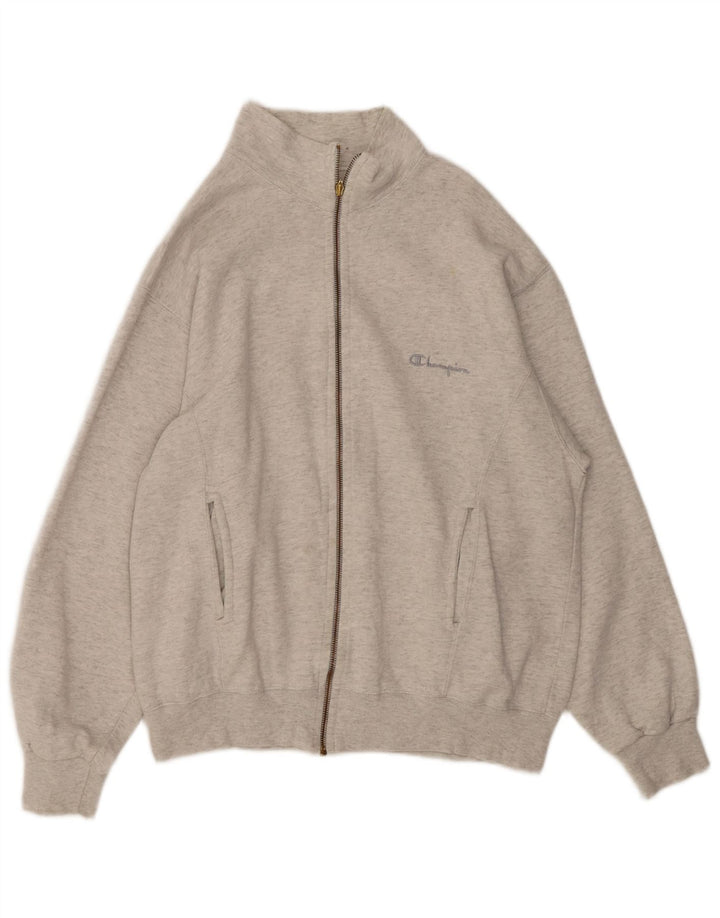Jachetă de trening pentru bărbați CHAMPION, bumbac gri mediu