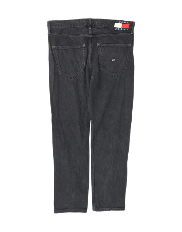 Blugi conici obișnuiți pentru bărbați Tommy Hilfiger W32 L30 bumbac negru