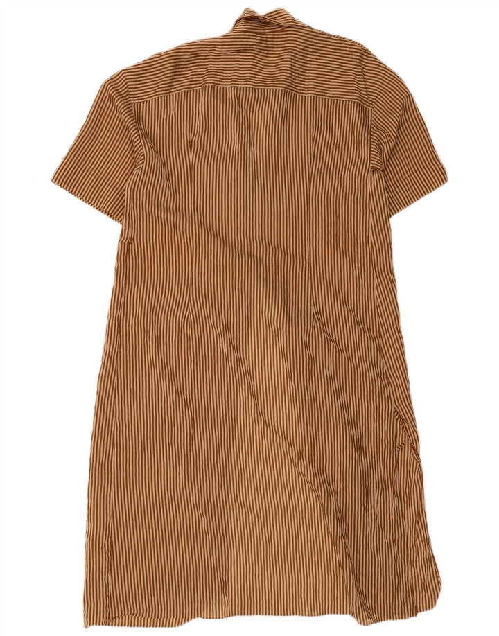 Rochie rochie supradimensionată pentru femei Zara UK 10, maro, cu dungi mici