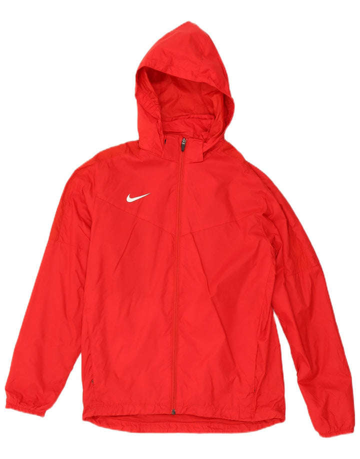Jachetă de ploaie cu glugă Nike pentru băieți 12-13 ani, mare, roșu, nailon
