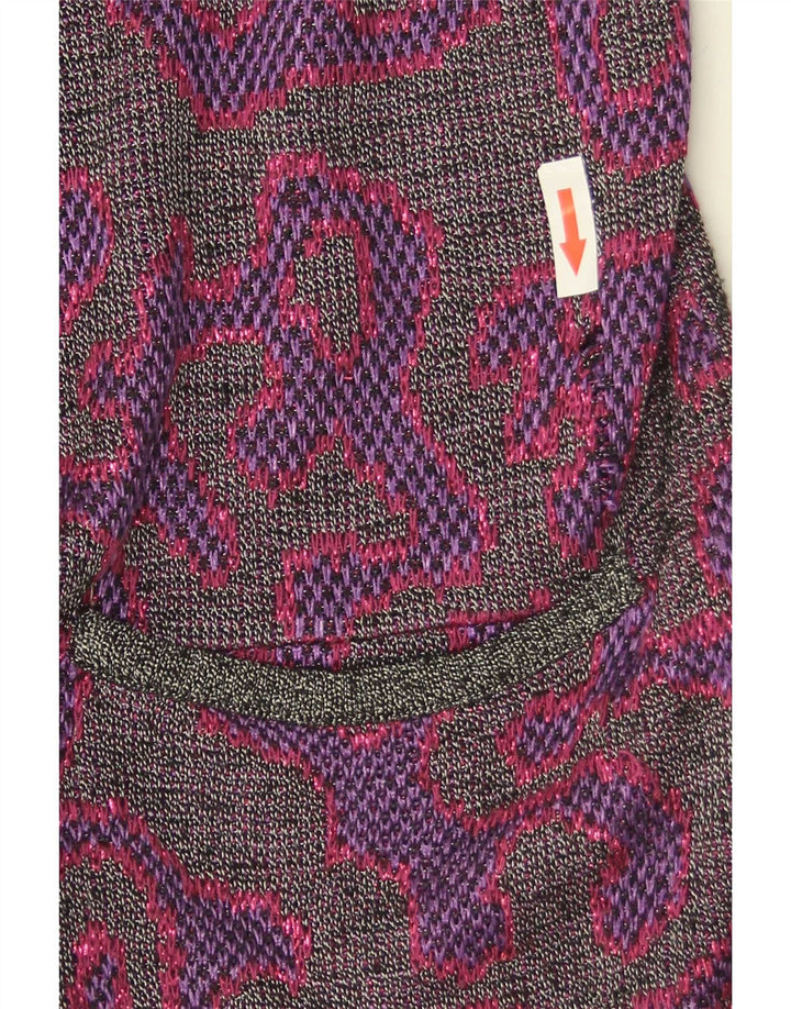 Pulover cardigan cu model abstract pentru femei Di Bari IT 40 mic violet