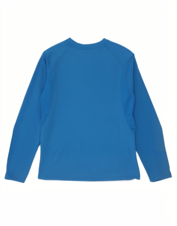 Top de alergare Adidas pentru femei cu mânecă lungă UK 14 Medium Blue Poliester Sports