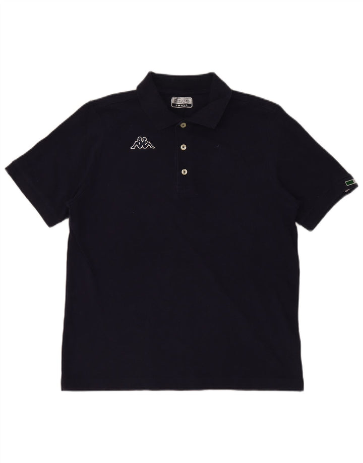 Cămașă polo pentru bărbați Kappa Bumbac bleumarin mic