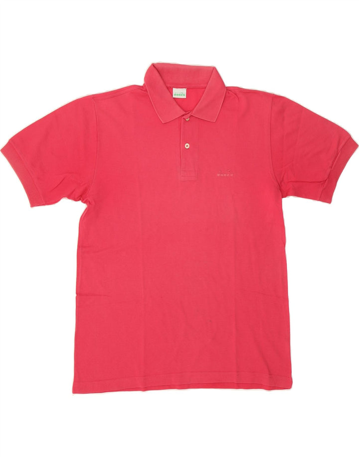 DIADORA Mens Polo Shirt Medium Pink Vintage Diadora and Second-Hand Diadora from Messina Hembry 