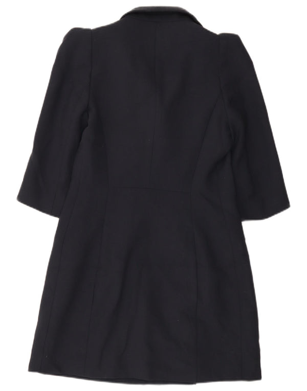 Jachetă pentru femei Zara, cu paragate dublu-breaste, UK 12 Medium Bleumarin