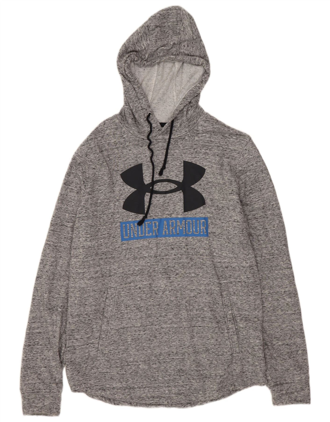 Pulover Under Armour pentru bărbați cu capota, gri mediu, bumbac cu pete