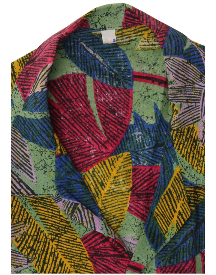 VINTAGE Mens Short Sleeve Shirt XL Multicoloured Floral