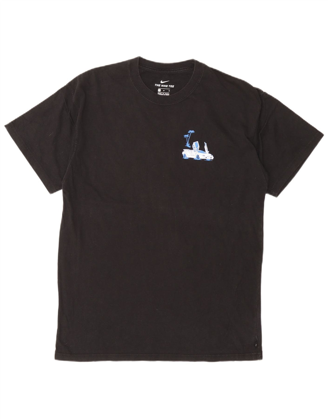 Tricou grafic pentru bărbați NIKE Top mediu negru bumbac