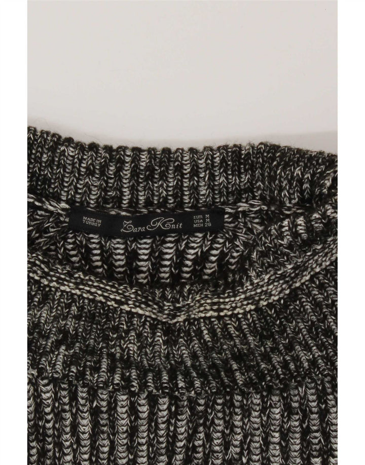 Pulover pentru femei Zara cu paragate cu gât rulat, UK 14 Medium Gri Pete