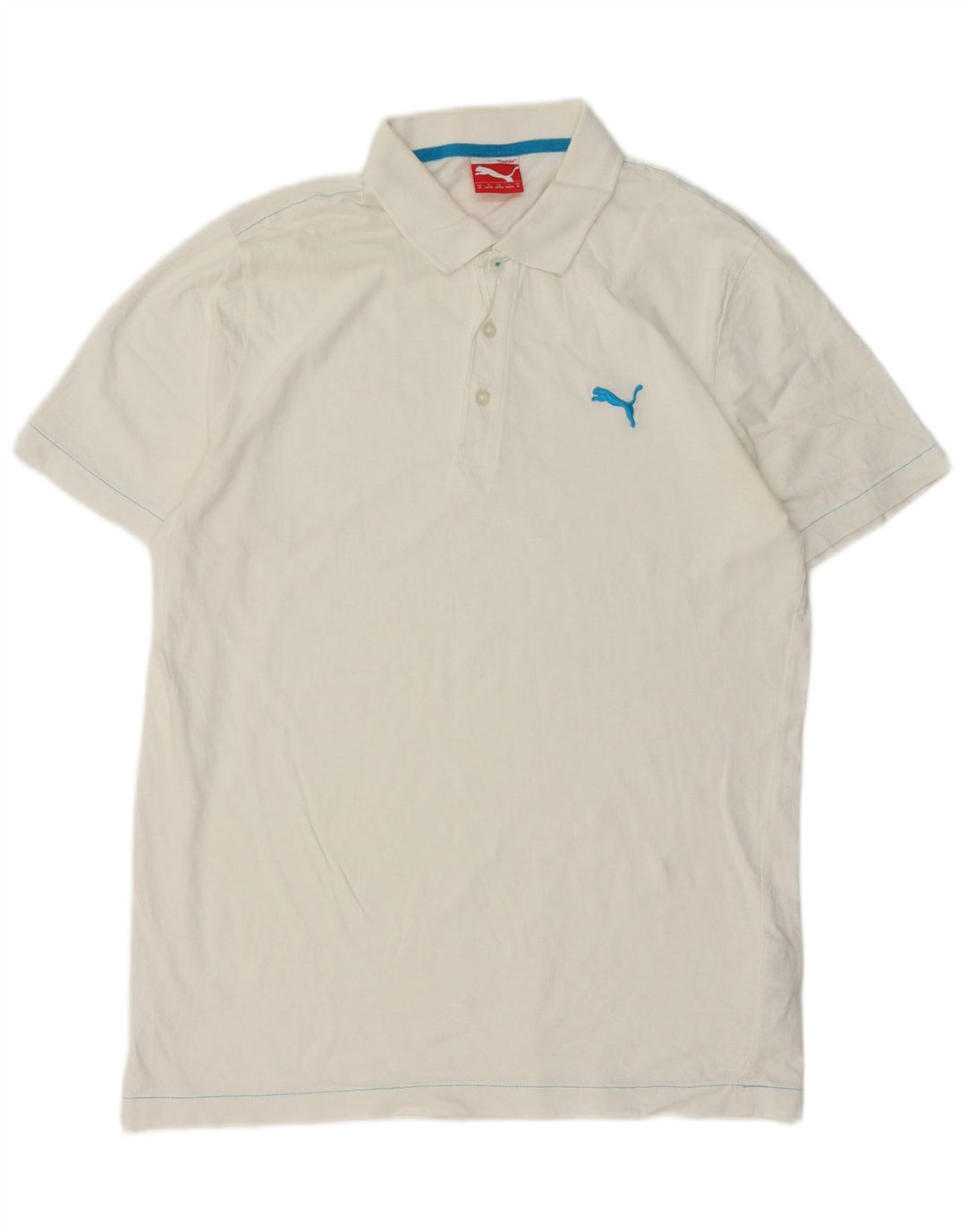 Tricou polo PUMA pentru bărbați, bumbac alb mediu
