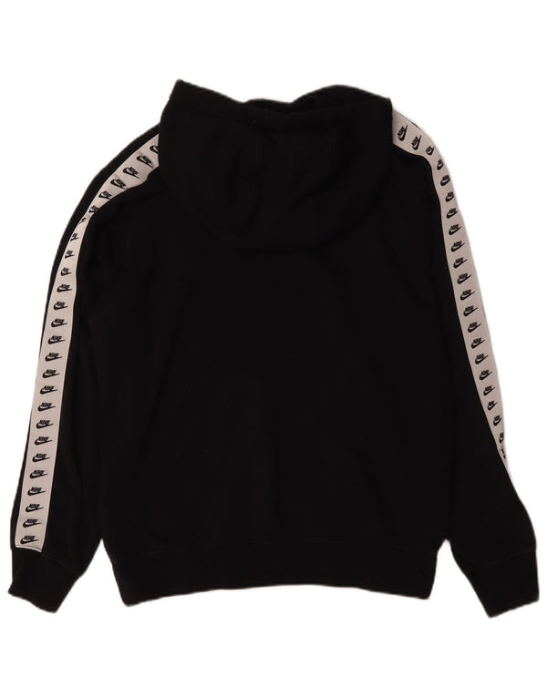 Pulover Nike pentru bărbați cu glugă grafică, mic, negru, bumbac color bloc