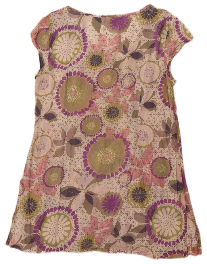 WHITE STUFF Rochie de bază pentru femei UK 14 Medium Purple Floral Bumbac