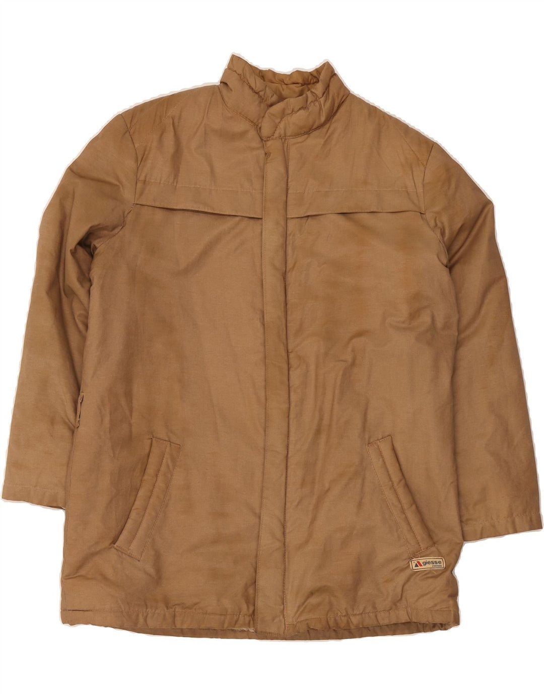 VINTAGE Mens Padded Jacket UK 40 Large Brown Vintage Vintage and Second-Hand Vintage from Messina Hembry 