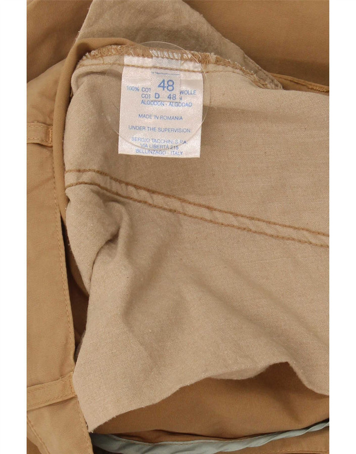 Sergio Tacchini Pantaloni Chino Drepți Bărbați IT 48 Medium L32 L29 Bej