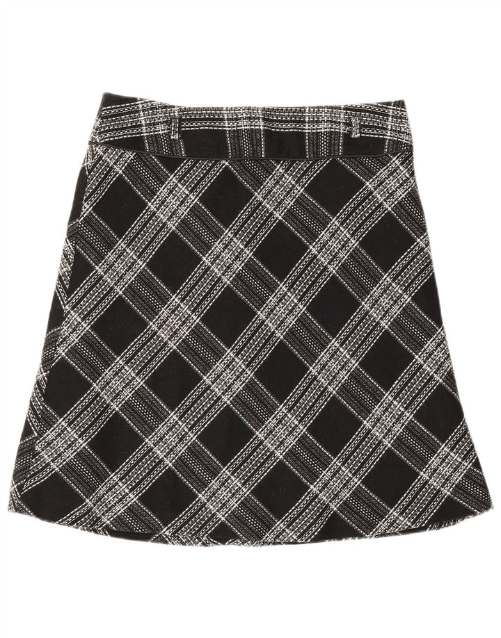 Fustă A-Line pentru femei Bay UK 12 Medium W30 Black Check Acrylic
