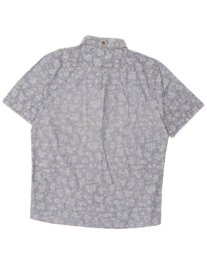 Cămașă cu mânecă scurtă pentru bărbați Marlboro Classics, tip pulover, 2XL, albastru, floral