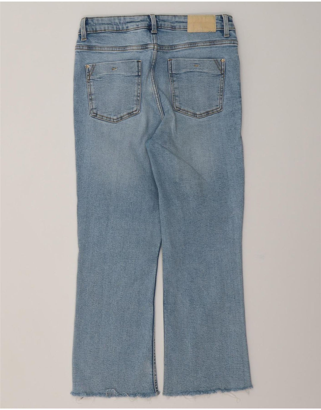Blugi de damă ZARA Crop Bootcut EU 40 Medium W30 L25 Bumbac albastru