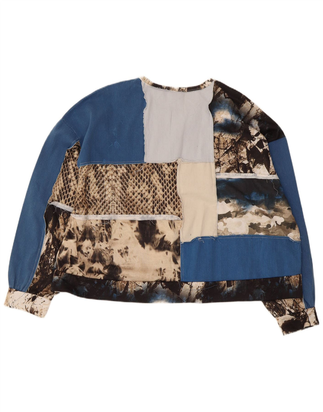 Top crop cu grafic pentru femei Zara cu mânecă lungă UK 14 Medium Multicolor