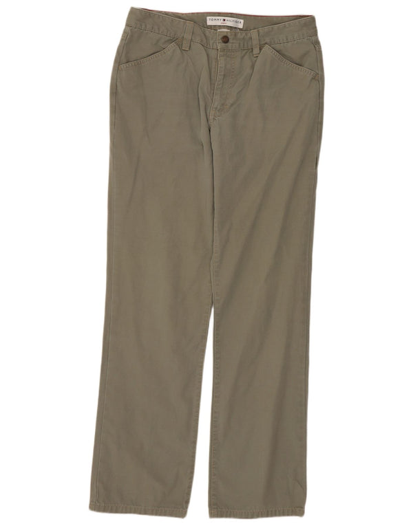 TOMMY HILFIGER Pantaloni casual drepti pentru femei US 6 Medium W28 L30 Khaki