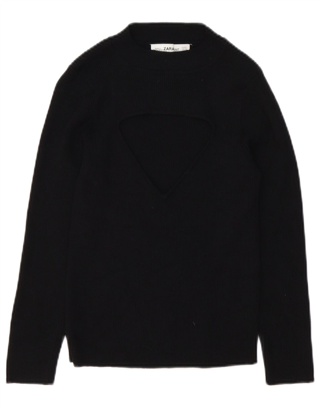 Pulover pentru damă Zara, cu gât turnut, UK 10 Mic Negru