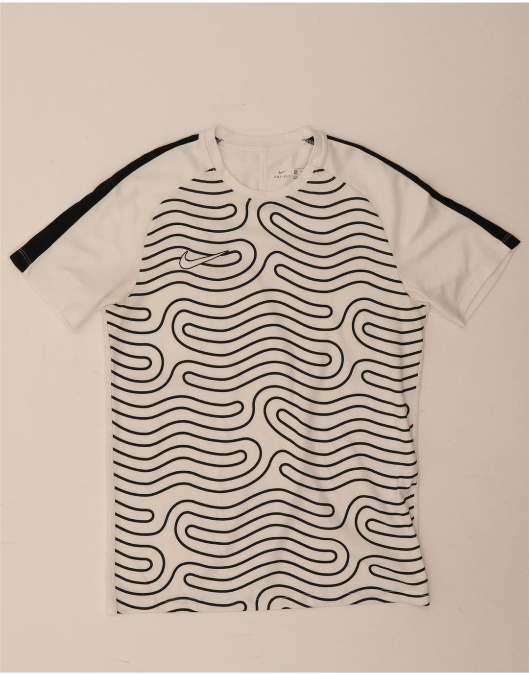 Tricou pentru bărbați Nike Dri Fit cu model abstract Top mediu alb colorblock