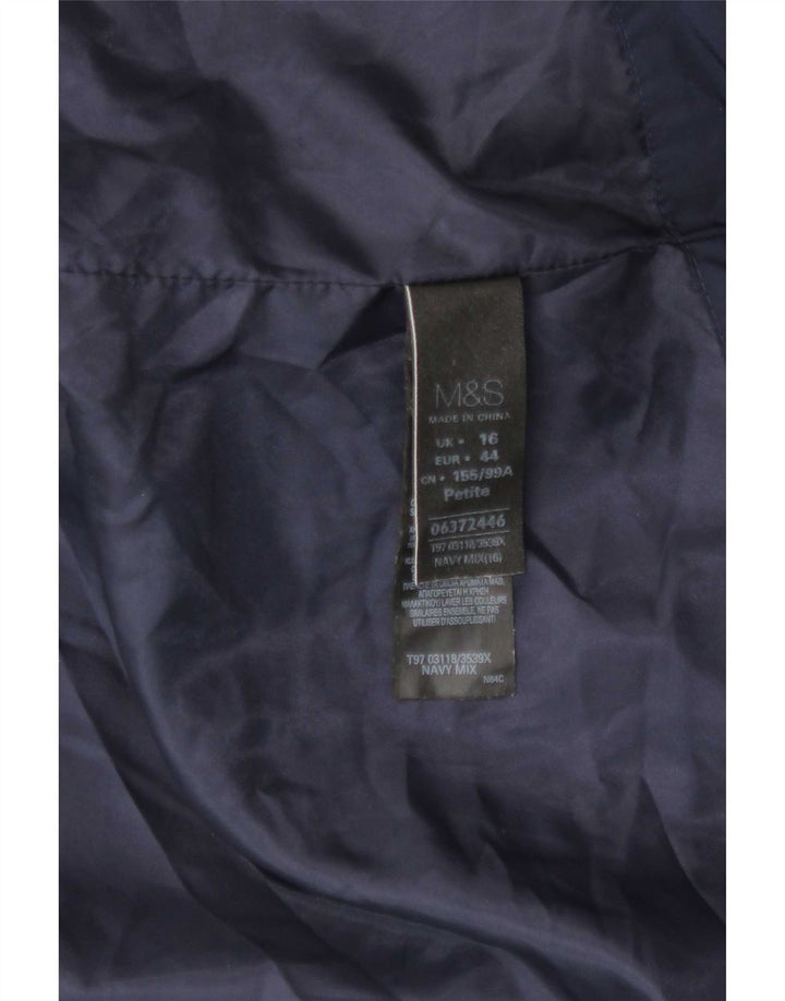 Jachetă căptușită pentru femei Marks & Spencer UK 16 mare, poliester bleumarin