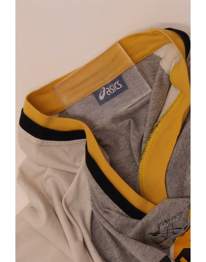 Tricou grafic Asics pentru bărbați Top mare gri Colorblock