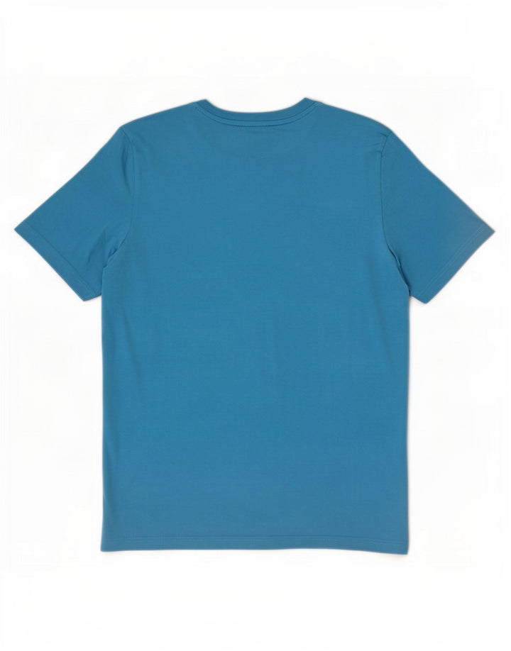 Tricou cu grafică Puma pentru bărbați Top din bumbac albastru mediu