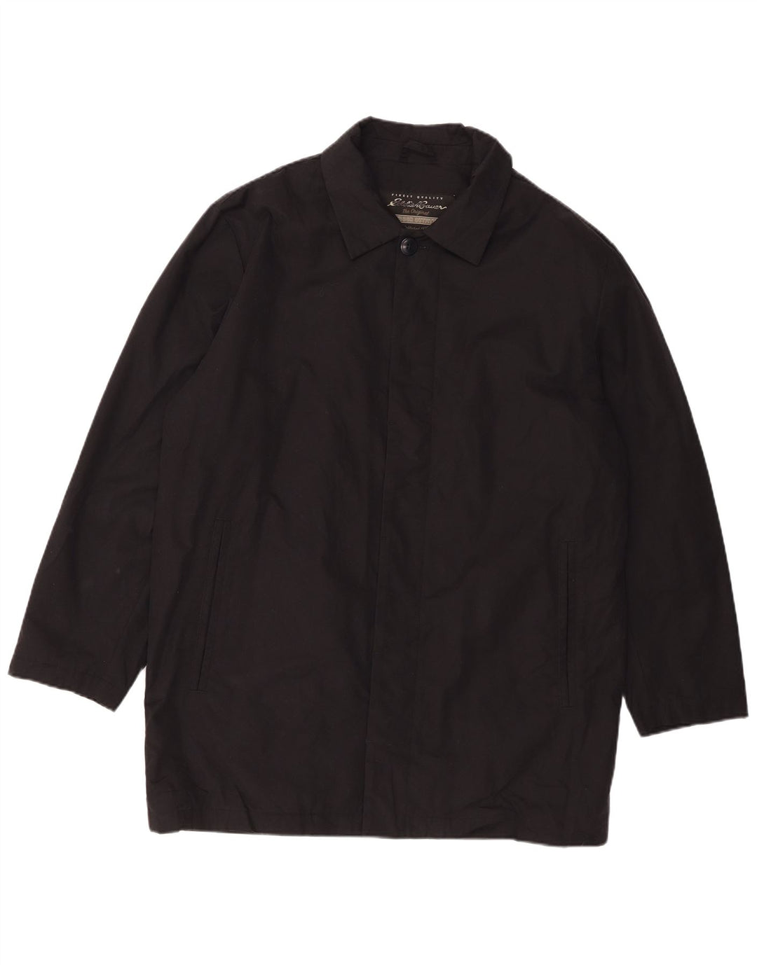 Pardesiu Eddie Bauer pentru bărbați, cu tăiere largă, UK 38, bumbac mediu negru