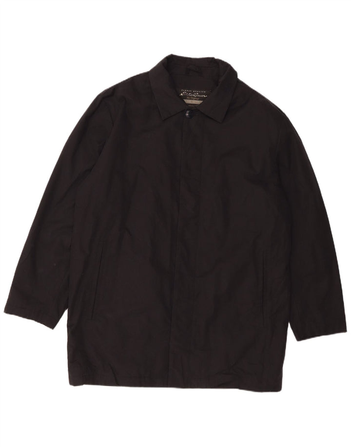 Pardesiu Eddie Bauer pentru bărbați, cu tăiere largă, UK 38, bumbac mediu negru