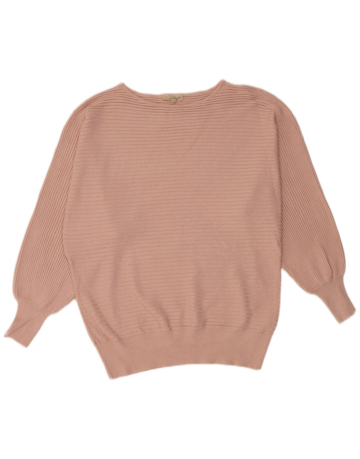 Phase Eight Pulover pentru femei cu gât de barcă, UK 14, viscoză, roz mediu