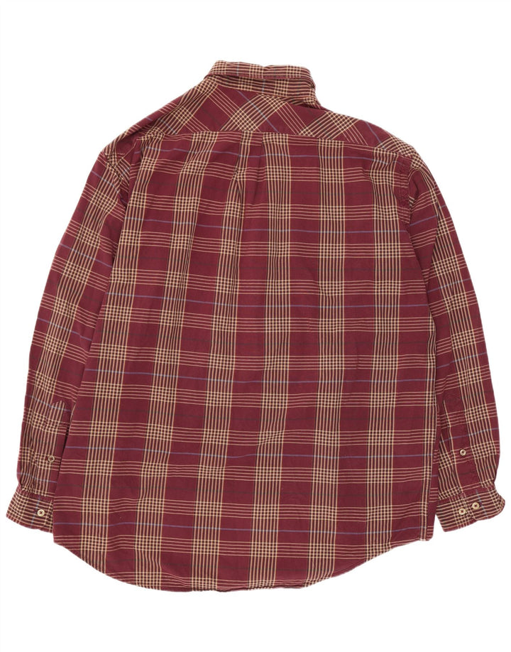 Cămașă pentru bărbați Marlboro Classics 2XL burgundy Check Bumbac