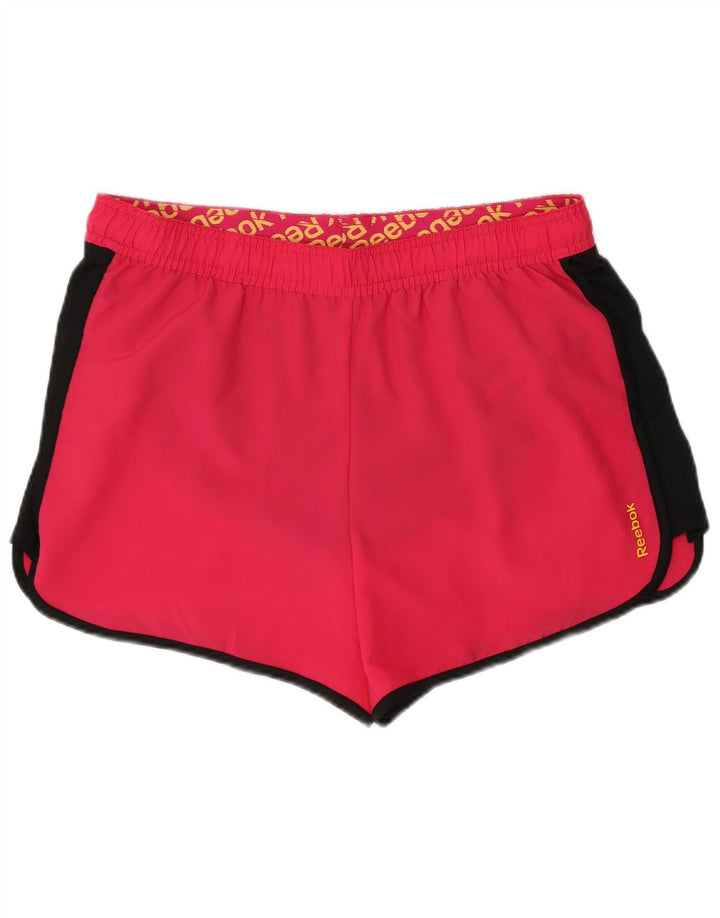 Pantaloni scurti sport Reebok pentru femei UK 12/14 Poliester roșu mediu