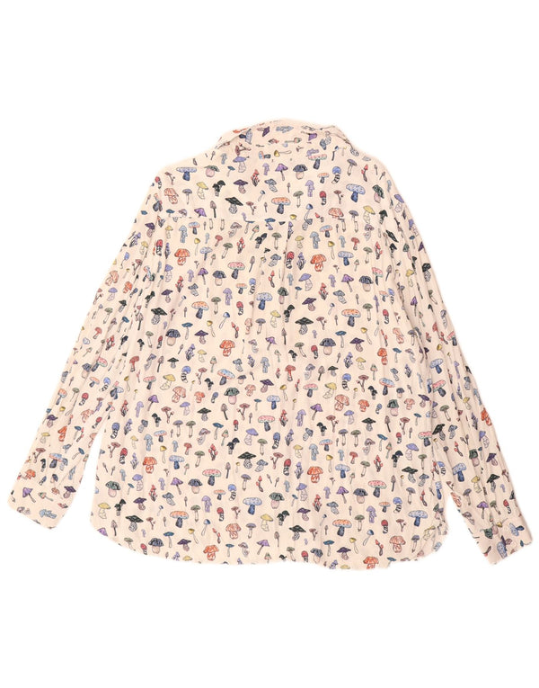 Bluză cămașă pentru femei cu model abstract de French Connection UK 14, mare, albă