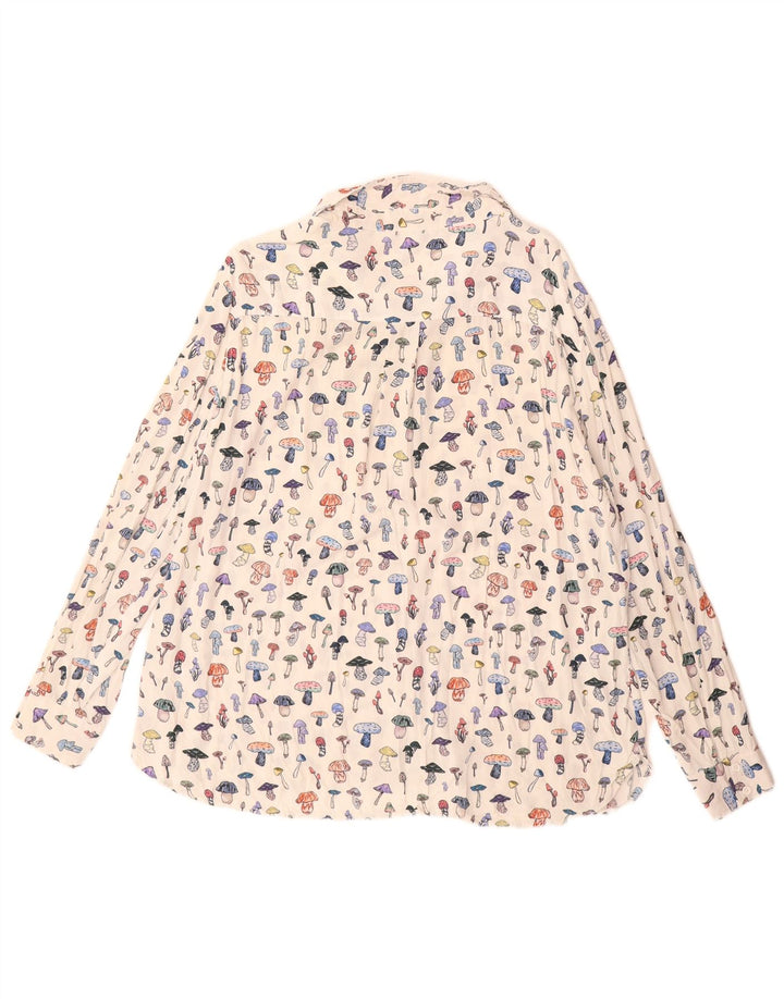 Bluză cămașă pentru femei cu model abstract de French Connection UK 14, mare, albă