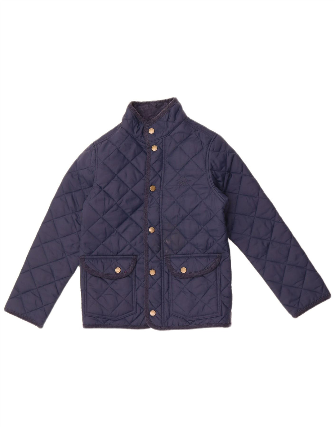 Jachetă matlasată Benetton pentru femei UK 10 Small Bleumarin