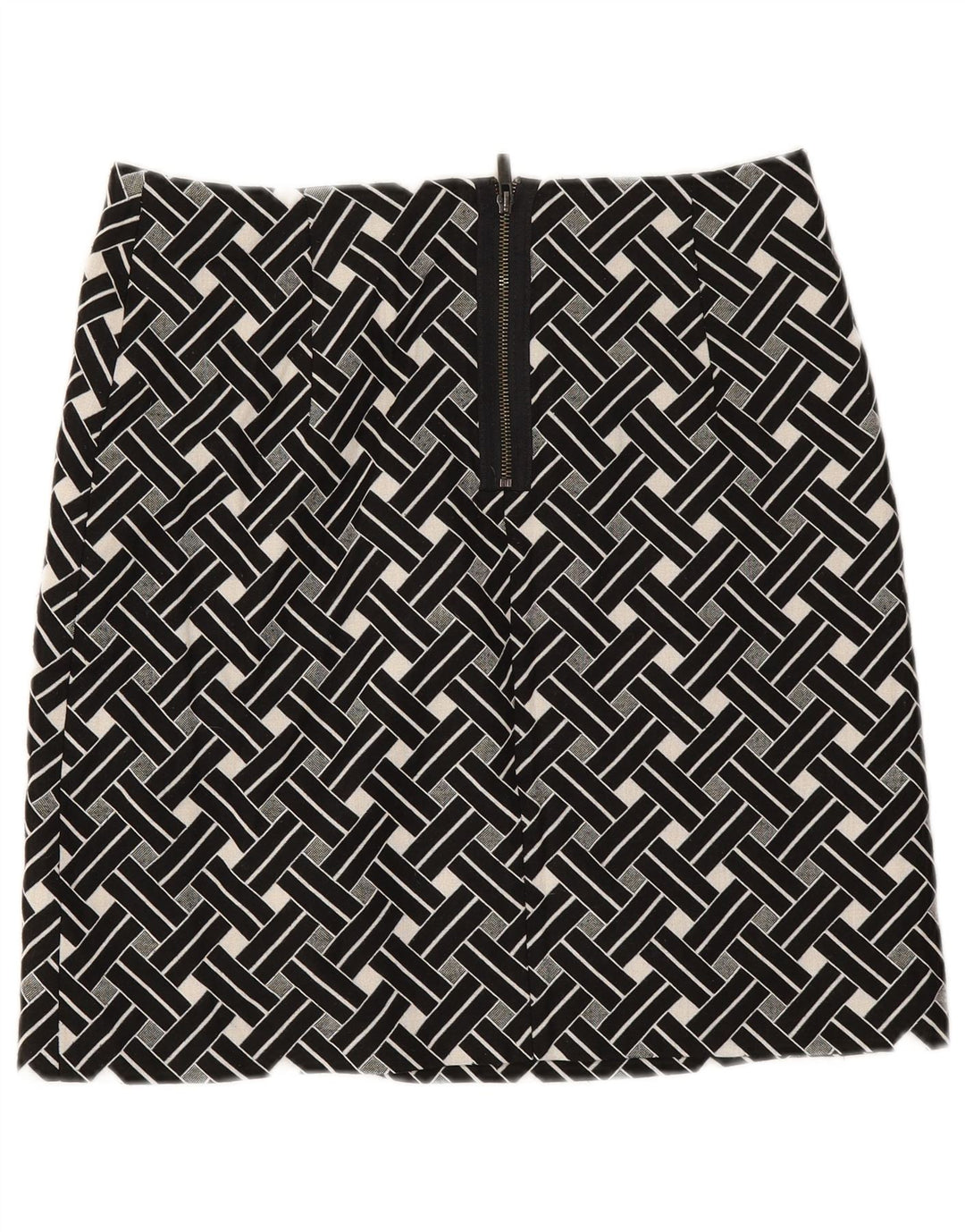 Fusta dreaptă pentru femei Marks & Spencer UK 12 Medium W32 Negru Geometric