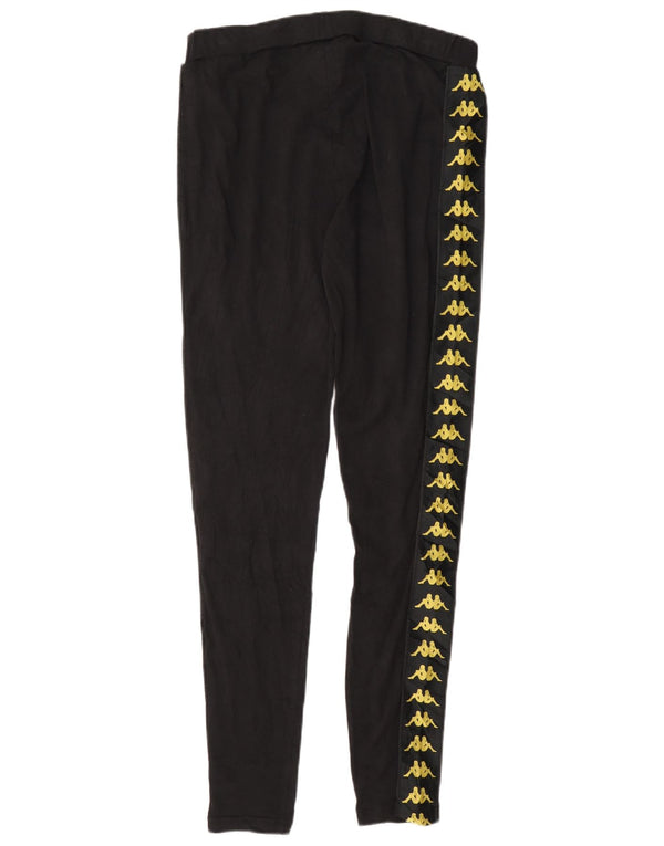 Leggings grafic Kappa pentru femei UK 14, mare, negru, bumbac