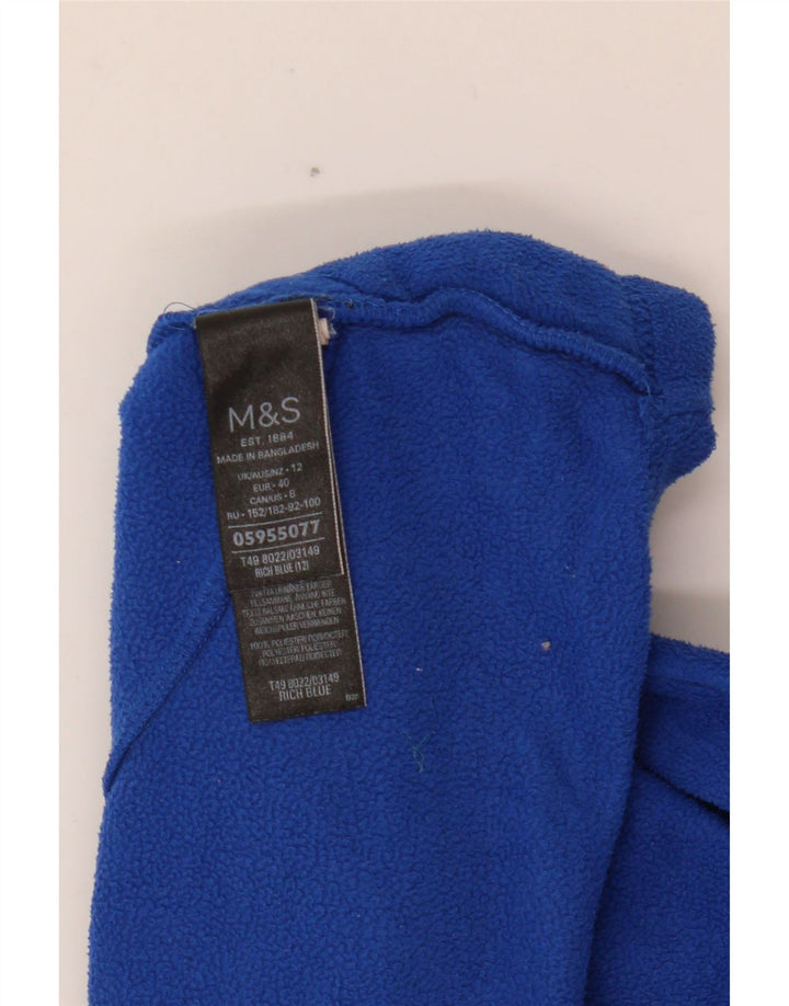 Jachetă fleece pentru femei Marks & Spencer UK 12 Poliester albastru mediu