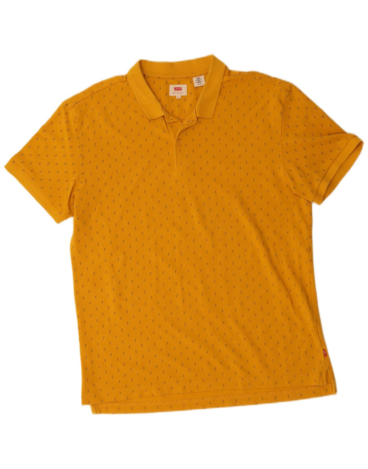 Tricou polo pentru bărbați Levi's XL, bumbac cu pete galbene