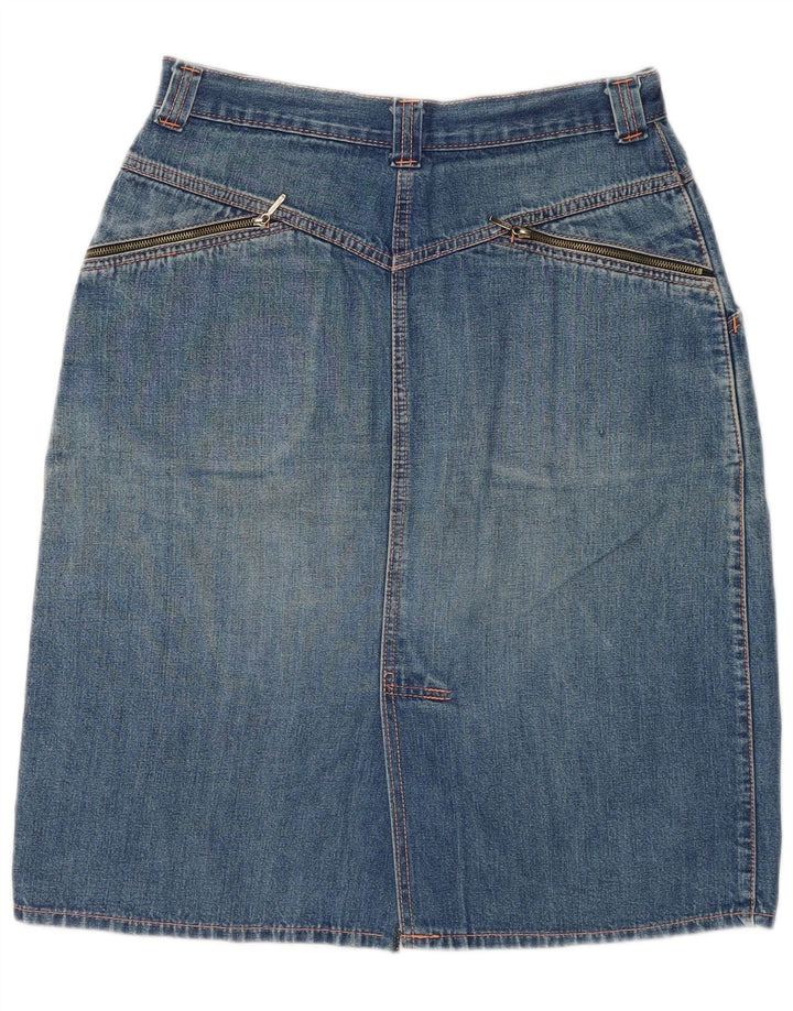 VINTAGE Womens Denim Skirt W28 Medium Blue