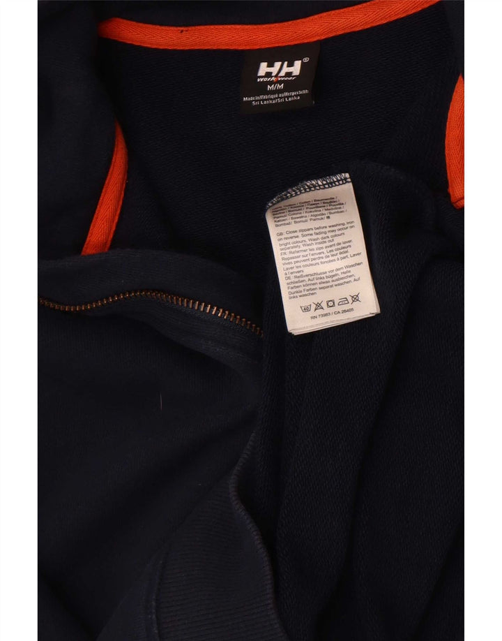 Hanorac Helly Hansen pentru bărbați, cu fermoar și gât, pulover mediu din bumbac bleumarin