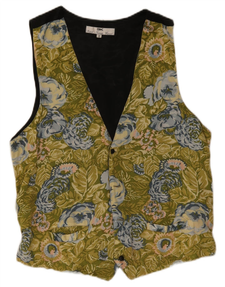 Vestă 3K pentru bărbați, bumbac, verde, florală