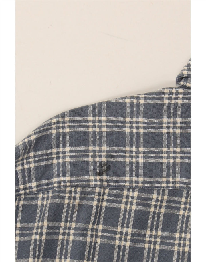 Cămașă de flanel pentru bărbați EDDIE BAUER, bumbac cu carouri albastru mediu