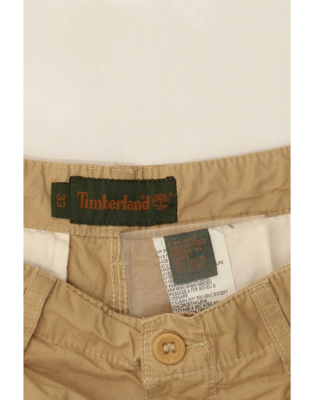 Pantaloni cargo bootcut Timberland pentru bărbați W33 L29 bumbac bej